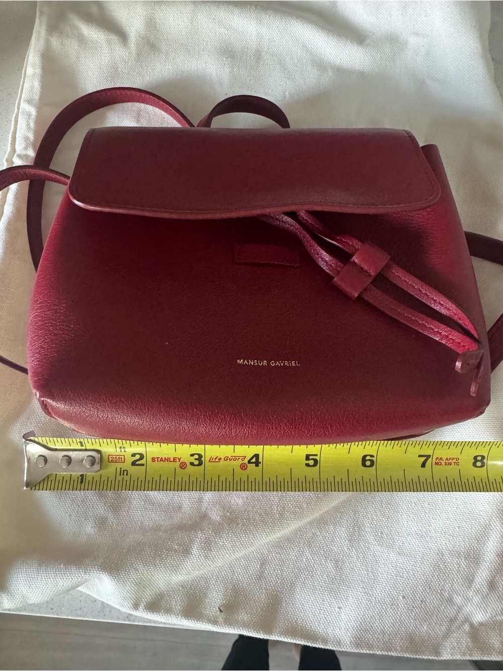 Mansur Gavriel Bordeaux Leather Mini Backpack - Picture 3 of 10